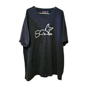 AKOO T Shirt Black Fox Logo Large Graphic Hip Hop Streetwear Size 4XL